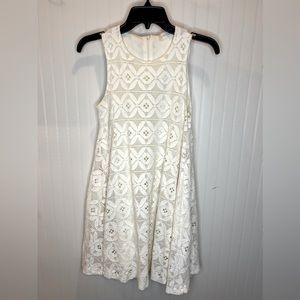 Altered State Off White Lace Dress with Pockets Size M